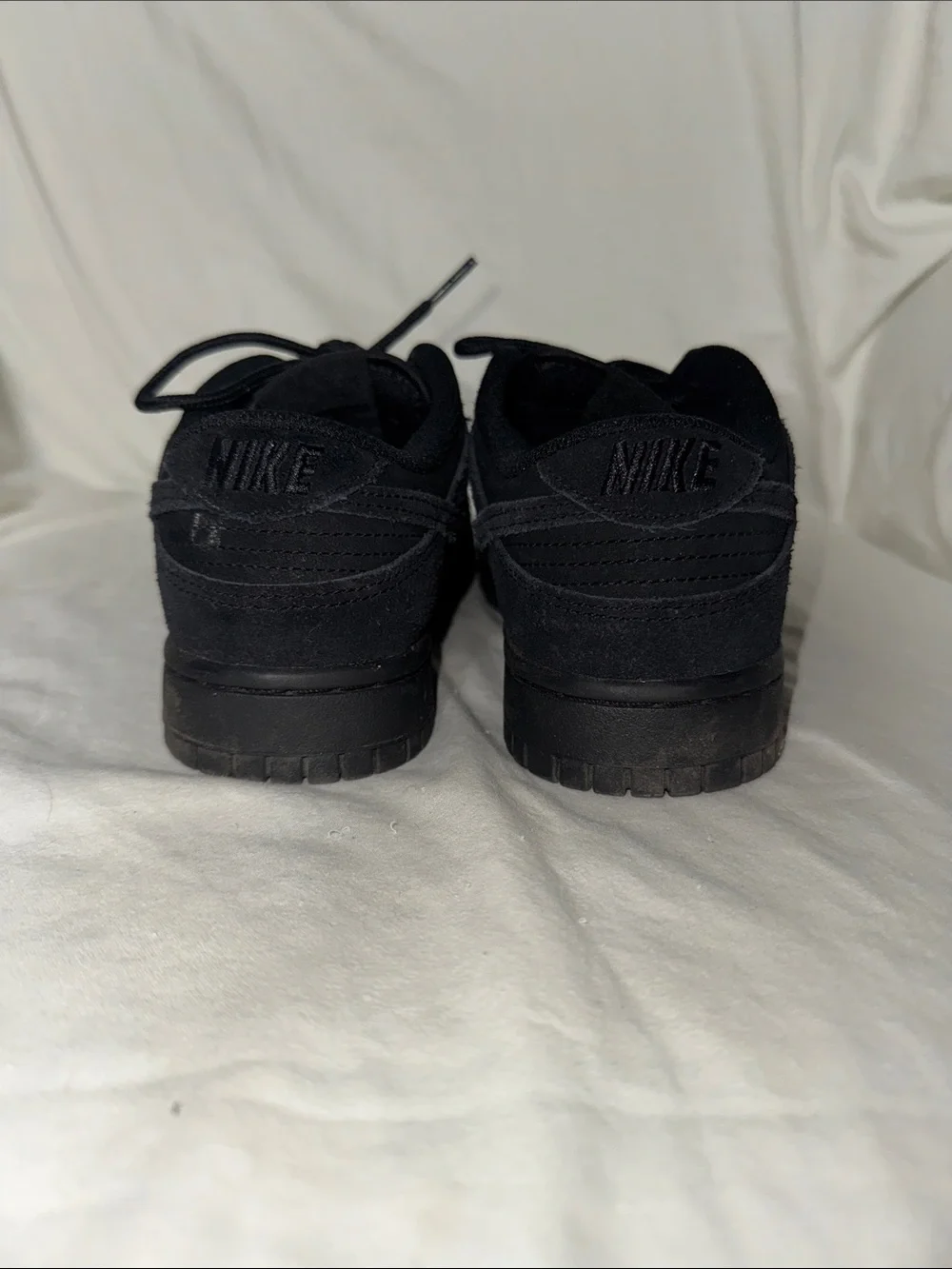 Nike Men's All-Black Suede Low-Top Sneakers